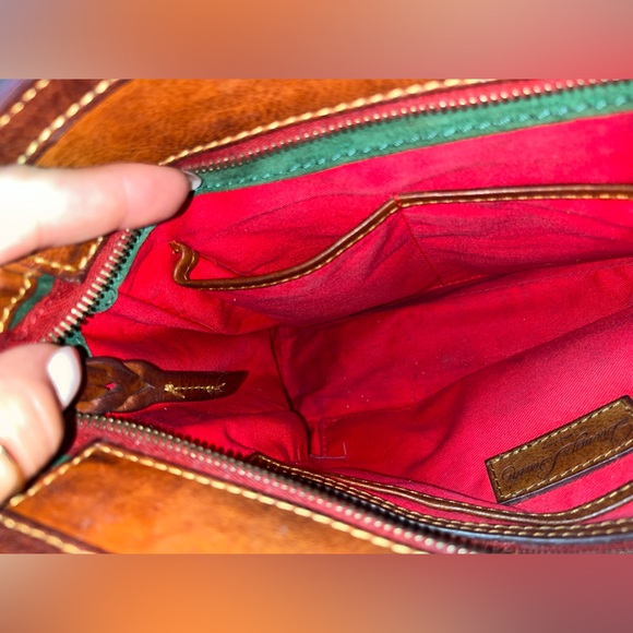 Dooney & Bourke Brown Leather Florentine Satchel Bag Purse - Picture 2 of 16